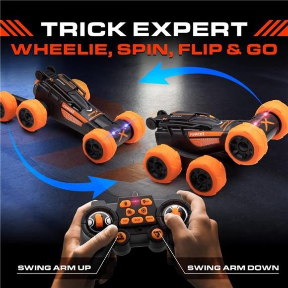 Atomic X Remote Control Car for Kids - 6 Wheeled RC Stunt Car Toy LED - Picture 4 of 6